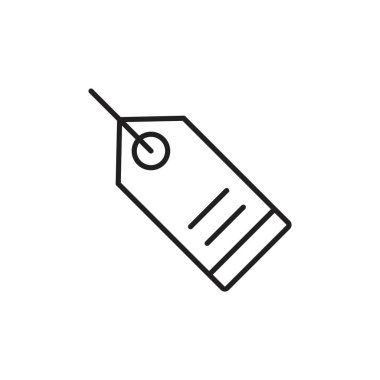 Simge şablonu siyah renk düzenlenebilir. Grafik ve web tasarımı için etiket simgesi düz vektör çizimi.