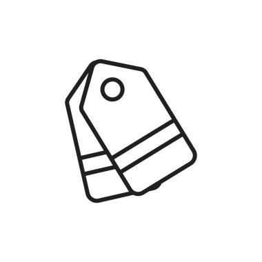 Simge şablonu siyah renk düzenlenebilir. Grafik ve web tasarımı için etiket simgesi düz vektör çizimi.