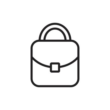 El çantası simgesi şablonu siyah renkli düzenlenebilir. Grafik ve web tasarımı için el çantası simgesi düz vektör çizimi.