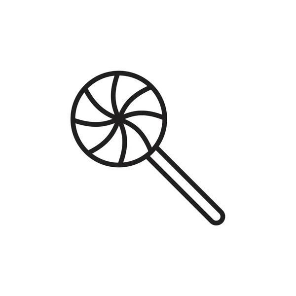 Шаблон Иконки Леденец Черный Цвет Редактируемый Символ Иконки Lollipop Плоская — стоковый вектор