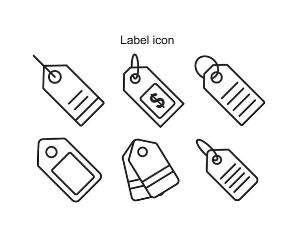 Modelo Ícone Etiqueta Cor Preta Editável Símbolo Ícone Etiqueta Ilustração — Vetor de Stock