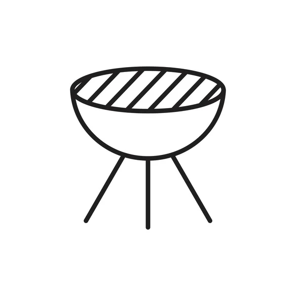 Modèle Icône Barbecue Couleur Noire Modifiable Symbole Icône Barbecue Illustration — Image vectorielle