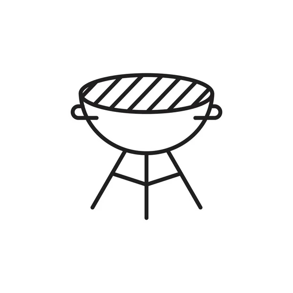 Modèle Icône Barbecue Couleur Noire Modifiable Symbole Icône Barbecue Illustration — Image vectorielle