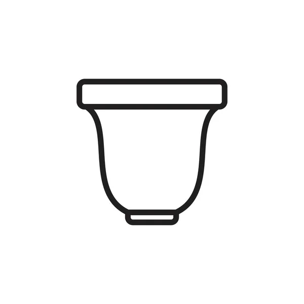 Modèle Icône Pot Couleur Noire Modifiable Symbole Icône Pot Illustration — Image vectorielle