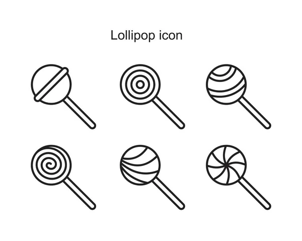 Lollipop Ícone Modelo Cor Preta Editável Símbolo Ícone Pirulito Ilustração —  Vetores de Stock