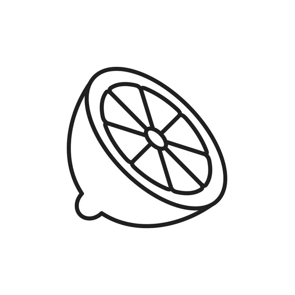 Zitronen Icon Vorlage Schwarze Farbe Editierbar Zitronen Symbol Flache Vektorillustration — Stockvektor