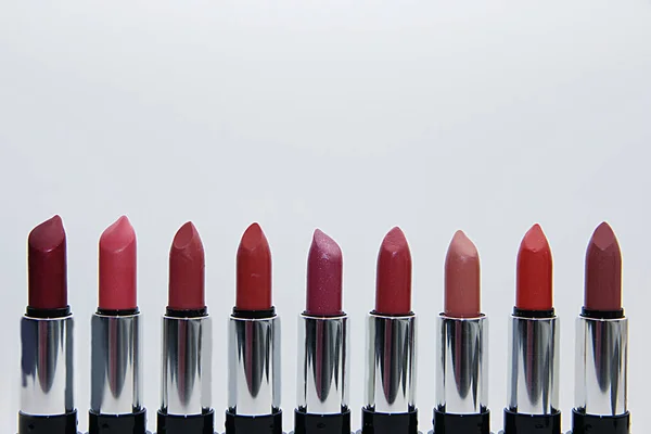 Set Lipsticks Isolated White — Stock Photo, Image