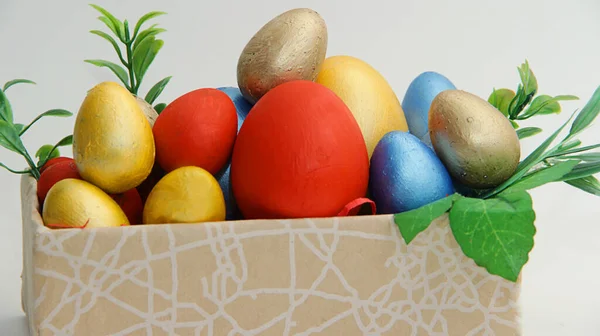Montaña Brillantes Huevos Pascua Para Pascua — Foto de Stock