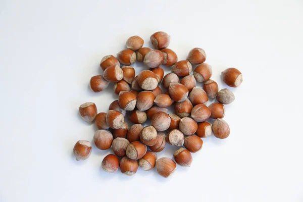 Hazelnuts Wooden Background — Stock Photo, Image