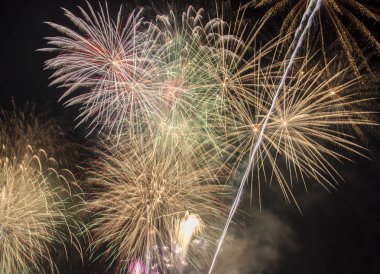 Tayland güzel havai fişek gösterisi