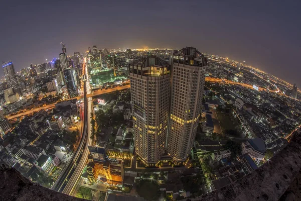 Bangkok Thailand April 2015 Bangkok Transport Mit Modernem Geschäftsgebäude — Stockfoto