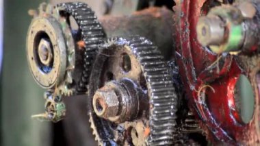 Mekanik vites dönen yakın çekim 