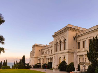 Yalta, Kırım - 31 Ocak 2020: Livadia Beyaz Taş Sarayı