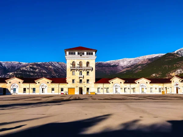 Yalta Crimea Janvier 2020 Usine Vin Massandra Sur Fond Montagnes — Photo