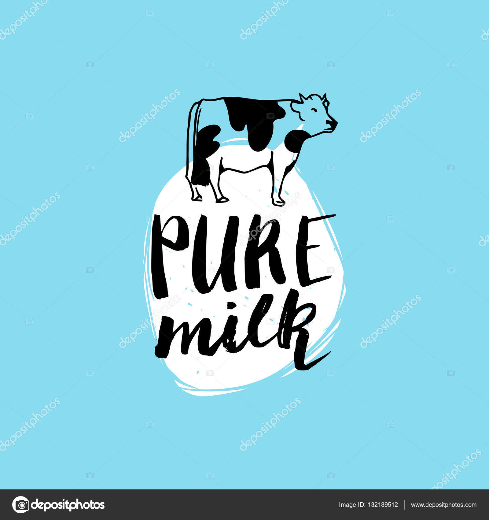 Milk logo with cow Stock Vector Image by ©vladayoung #132189512