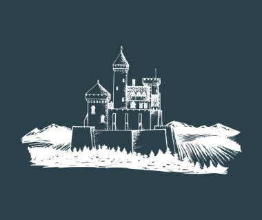 Antik kale çizilmiş