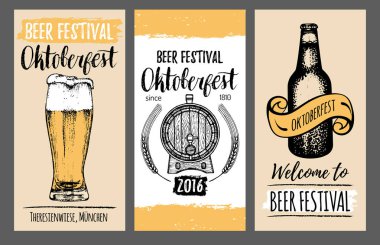 Oktoberfest vintage set afiş