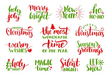 Noel kaligrafi letterings ayarla