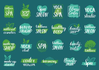  Sağlık ve güzellik bakımı logoları veya etiketleri