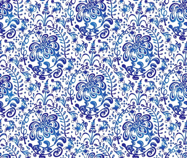 Russian traditional seamless floral pattern — Stock Vector