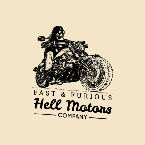 Hell motors company poster — Stock Vector
