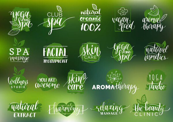Set of organic logos