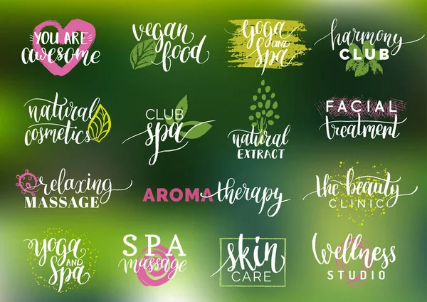 Health and beauty care logos — Stock Vector