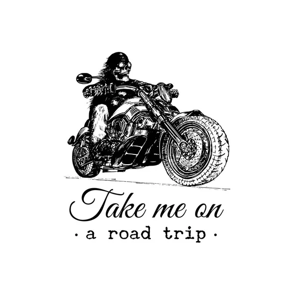 Take me on, a road trip inspirational poster — Stock Vector