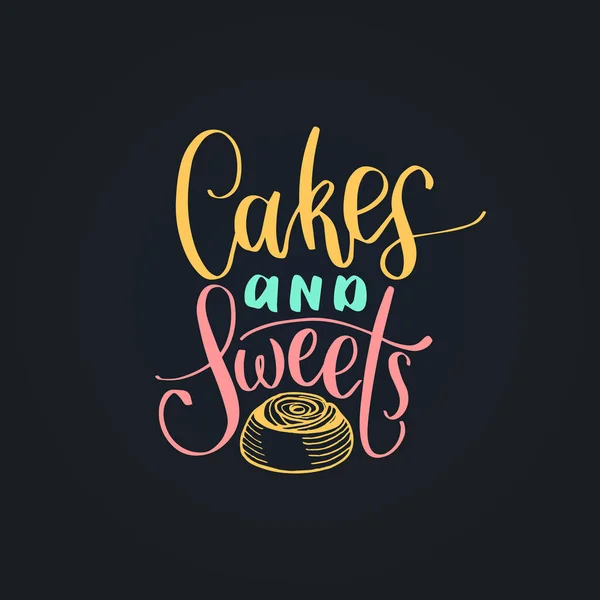 Logotipo de letras de pasteles y dulces — Vector de stock