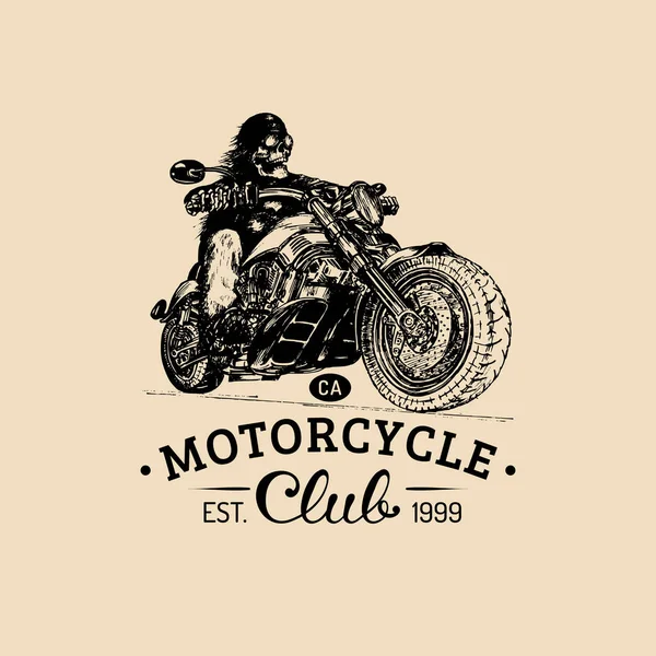 Poster del club motociclistico — Vettoriale Stock