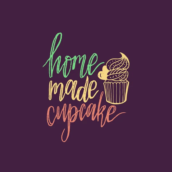Huisgemaakte cupcake — Stockvector
