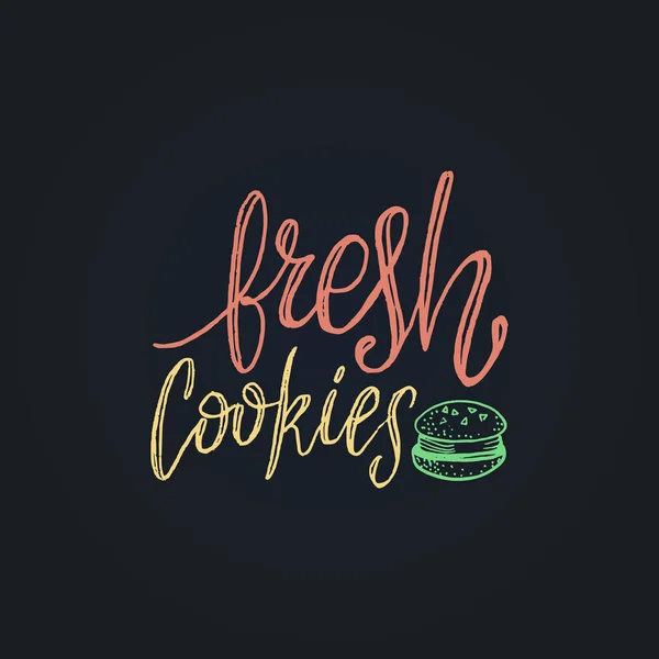 Taze kurabiye logo yazı — Stok Vektör