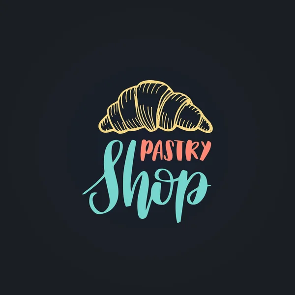 Logotipo de letras da pastelaria —  Vetores de Stock