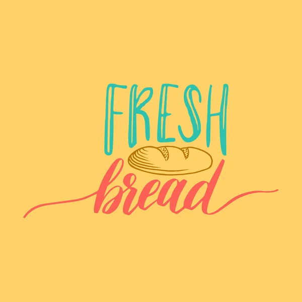 Vers brood belettering logo — Stockvector