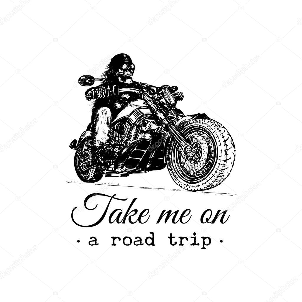 Take me on, a road trip inspirational poster