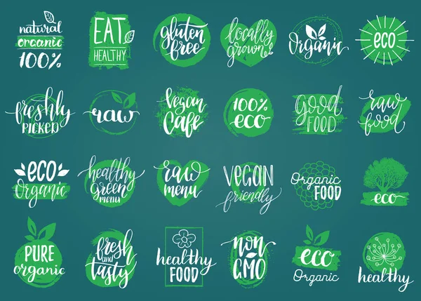 Vegan, healthy food set — Stock Vector