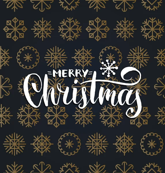 Feliz Natal Lettering Design — Vetor de Stock