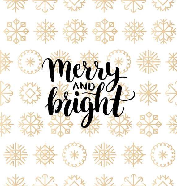 Merry och Bright bokstäver — Stock vektor