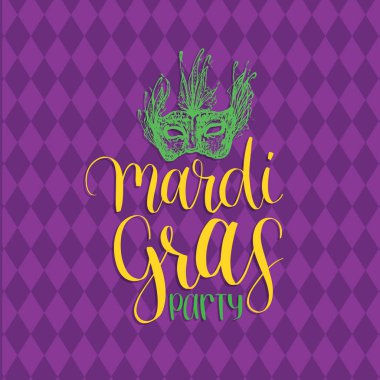 Mardi Gras harfleri.
