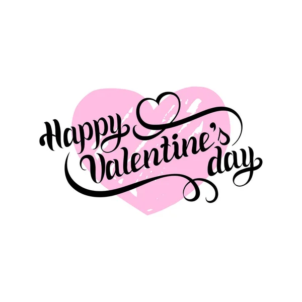 Valentines day handwritten card — Stock Vector