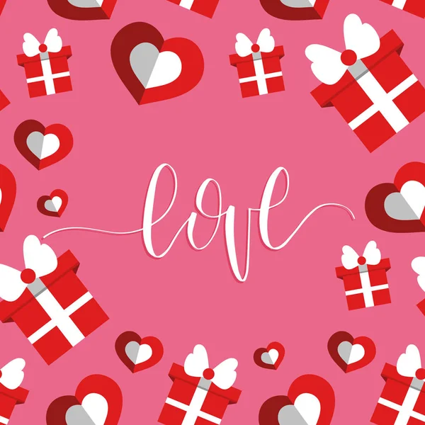 Valentines day handwritten card — Stock Vector