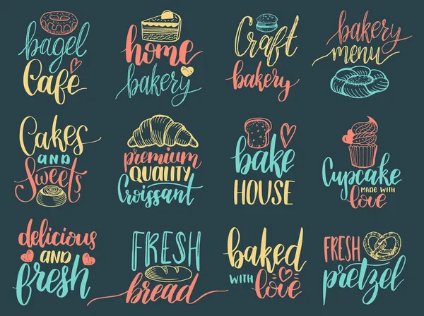 Logos de boulangerie vintage — Image vectorielle