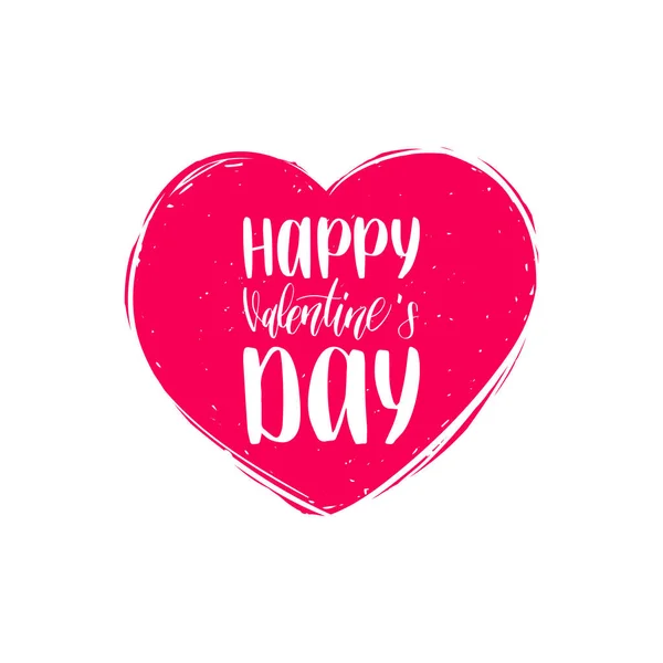 De dag van Valentijnskaarten handgeschreven kaart — Stockvector