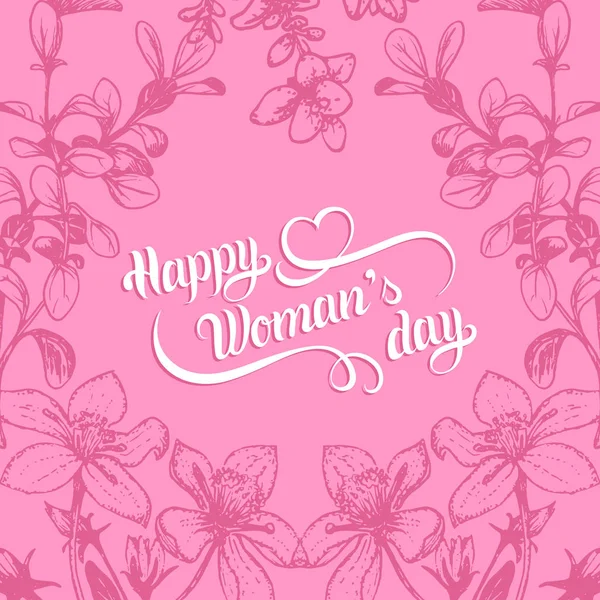 Women Day Card — Stock Vector