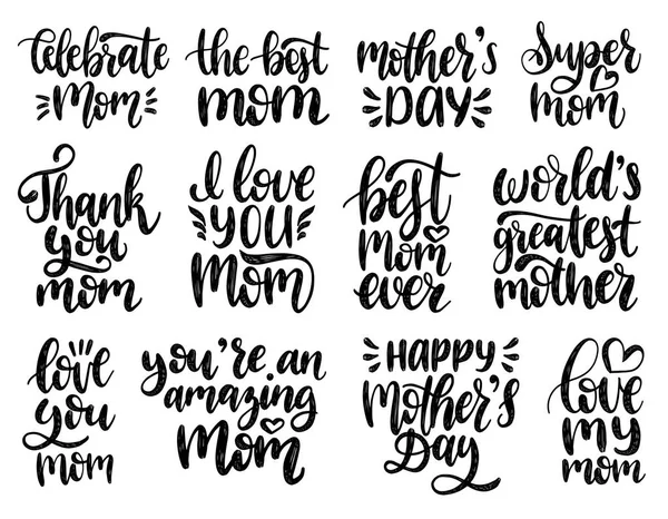 Hand lettering set — Stock Vector