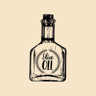 Vintage zeytinyağı şişesi