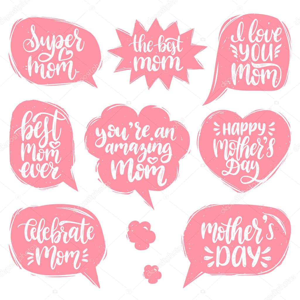 Mother's Day hand lettering for greeting cards