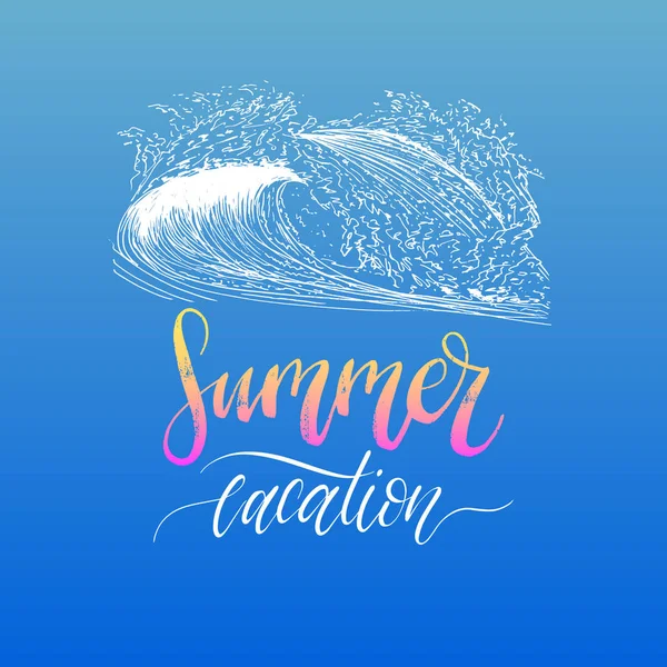 Sommerurlaub inspirierendes Plakat — Stockvektor