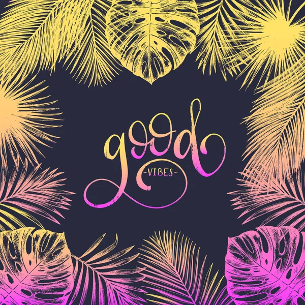 Poster Good Vibes — Stock Vector