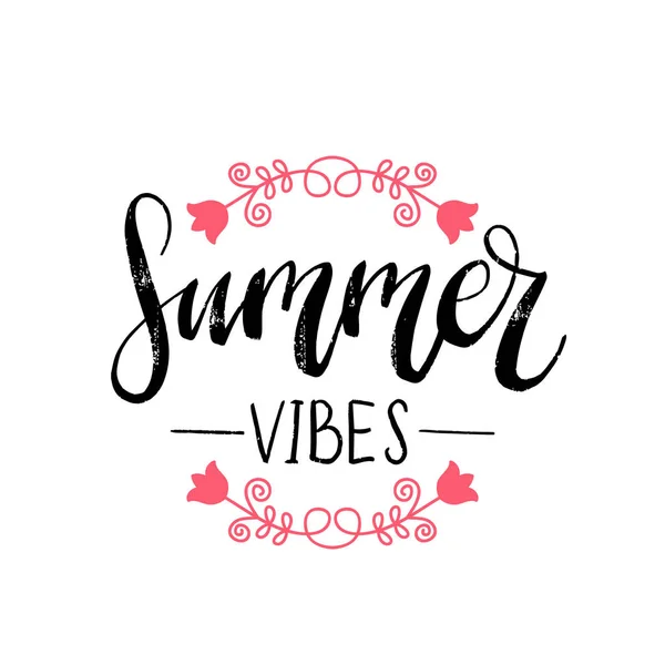 Lettrage à la main Summer Vibes — Image vectorielle